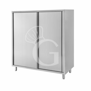 Armadio acciaio inox con 2 porte scorrevoli, 3 ripiani, l 1600 € 500